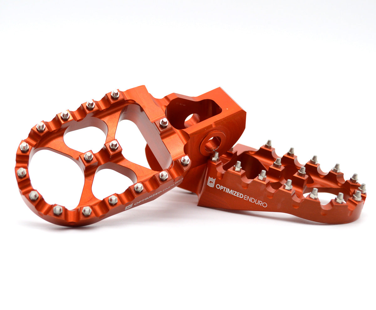 Optimized Enduro Foot Pegs for KTM 2016 2022 Orange