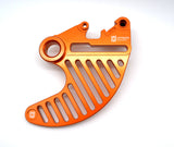 Optimized Enduro Rear Rotor Guard with Caliper Carrier for KTM 125-500 2004-2024 (Orange)